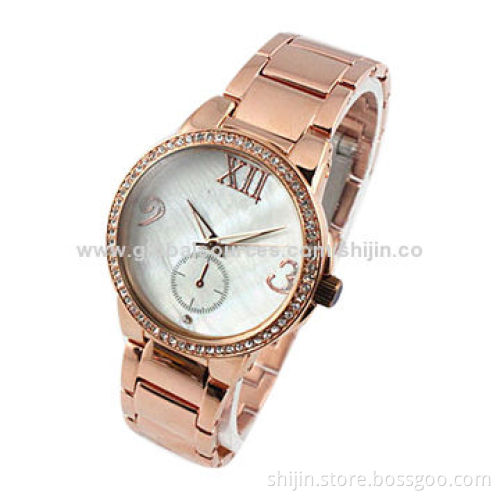 Fashion Watch with Metal Alloy Case,Special Dial,Rose Golden,Vogue and Popular,OEM,China Manufacture